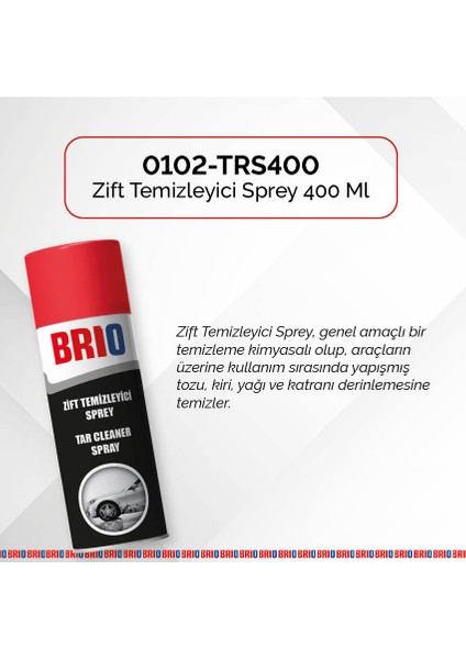 Zift, Kir, Yağ ve Katran Temizleyici Sprey 400 Ml