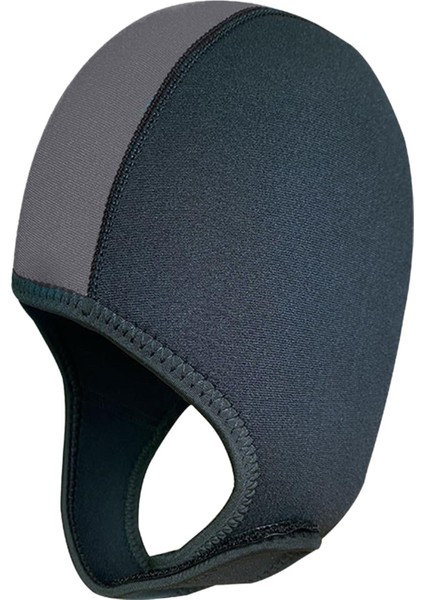 2,5mm Neopren Tüplü Dalış Şapka Kulağı Koruyucu Kadınlar Için Erkekler Wetsuit Kaput Siyah Gri 2.5mm (Yurt Dışından)