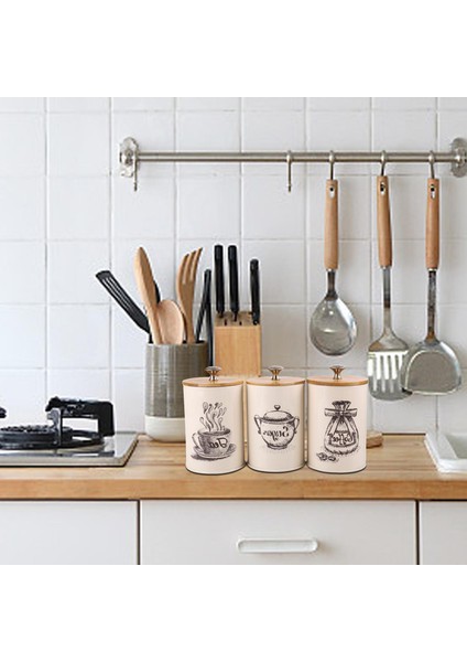 3 Vintage Çay Kutuları Kavanoz Tencere Teneke Metal W/ (Yurt Dışından) fiyatları