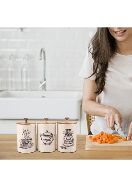 3 Vintage Çay Kutuları Kavanoz Tencere Teneke Metal W/ (Yurt Dışından) indirimleri