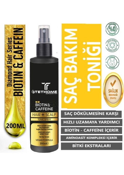 Haır Scalp Serisi BiotinKafein Saç Tonik Sağlıklı Uzamaya Yardımcı 200 ml