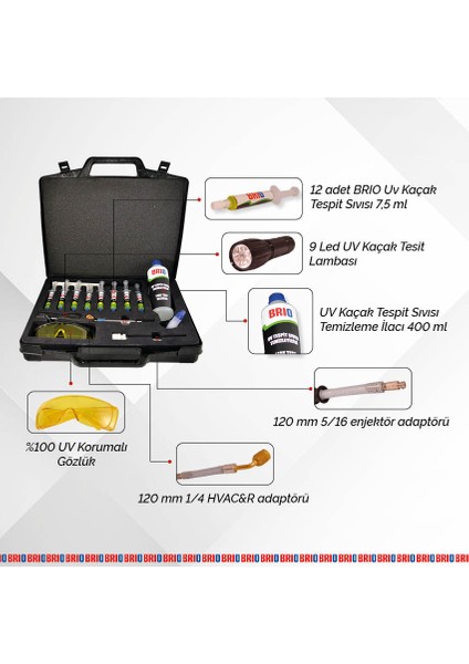 Klima Uv Kaçak Tespit Kiti 12V (Eletrikli Araçlar için de Uygundur)