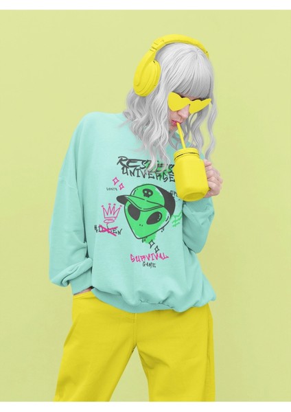 Oversize Alien Series Sweatshırt3