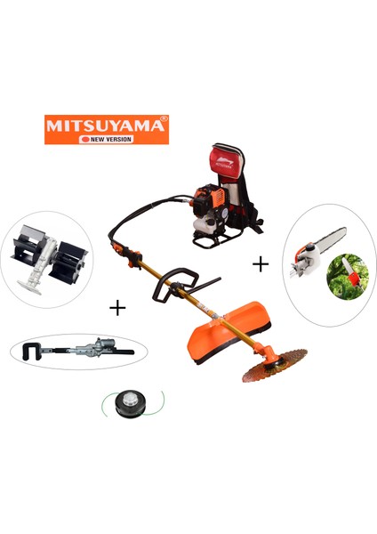 Japon Sırt Tırpan + Zeytin Silkeleme + Dal Testere + Paletli Çapa Makinesi 4.2kw 5.7hp