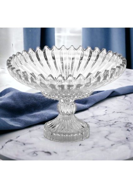 Ayaklı Cam Meyvelik 30 cm