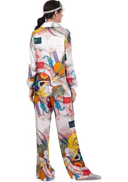 İpek Pijama Takımı Kandinsky Dominant Curve Nomads Felt