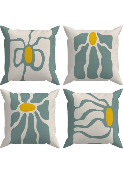 Abstract 4’lü Kırlent Kılıfı DS84