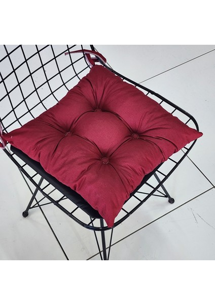 Babynest Dünyası 4'lü Takım Pofidik Kare Sandalye Minderi 40X40CM