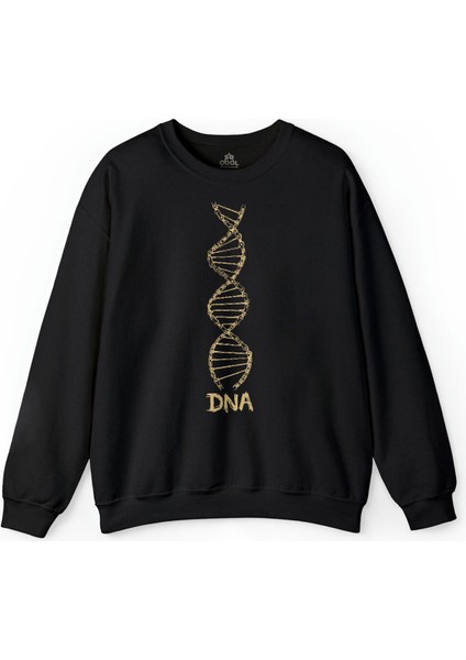 Dna Bisiklet Zinciri Genetik Hayat Ağacı Evrim Baskılı Sweatshirt