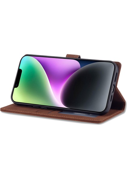 Iphone 14 Için Plus Tam Koruma Cep Telefonu Kapak Standı F1 Serisi Flip Deri Cüzdan Case-Brown (Yurt Dışından) modelleri