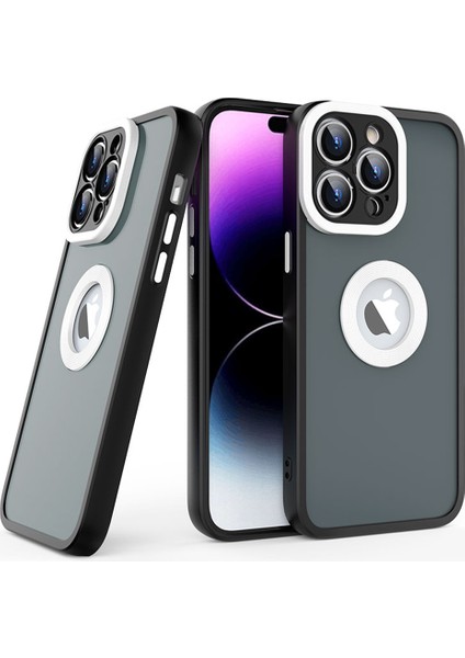 Iphone 14 Pro Max Cilt Touch Yumuşak Tpu Pc Telefon Kılıfı Için Ince Kılıf -Black (Yurt Dışından)