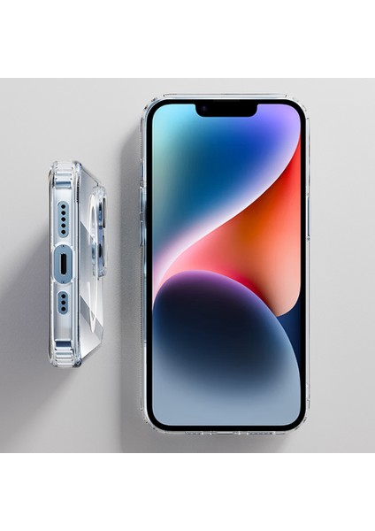 Iphone 14 Için Telefon Kılıfı Plus Çarpışmaya Dayanıklı Manyetik Şarj Şeffaf Koruyucu Telefon Geri Kapak (Yurt Dışından) modelleri