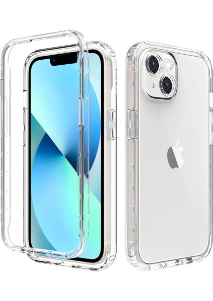 Iphone 14 Için 6.7 Inç Iyi Korunmuş Şeffaf Tpu+Pc Hibrid Vaka Gradient Renkli Cep Telefonu Kapak Terazik (Yurt Dışından)
