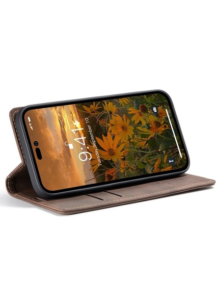Iphone 14 Pro Max Için Flip Cüzdan Kılıfı (Yurt Dışından)