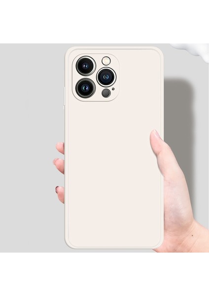 Iphone 14 Pro Maks Maks. Için Ka Yumuşak Tpu Telefon Geri Kılıf Mikrofiber Astar Düz Kenar Düz Kılavuzu Anti-Çizgi Kapak Black (Yurt Dışından)