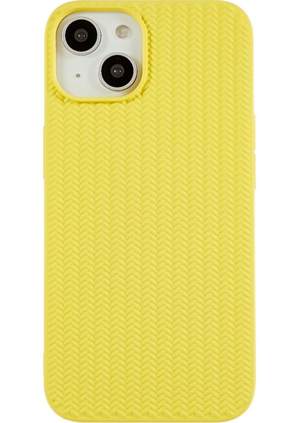 Iphone 14 Plus Doku Doku Için Slip Anti-Slip Telefon Kılıfı Güçlendirilmiş Köşeler Yumuşak Tpu Çizilmeye Dirençli Örtü Sarı (Yurt Dışından)