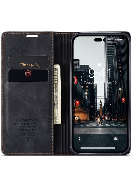 Iphone 14 Pro Max Için Flip Cüzdan Kılıfı (Yurt Dışından)
