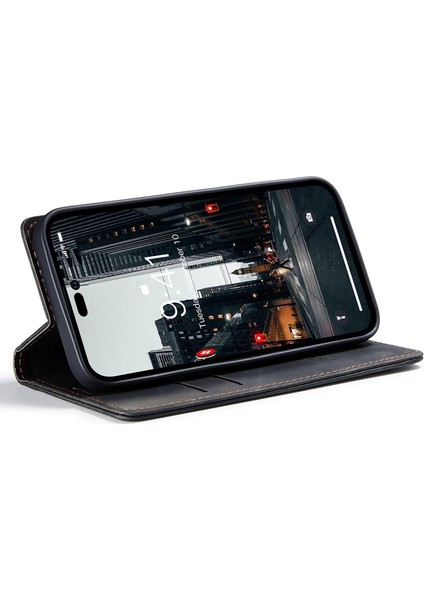 Iphone 14 Pro Max Için Flip Cüzdan Kılıfı (Yurt Dışından)