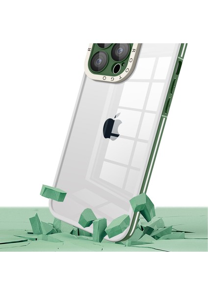 Iphone 14 Pro Max 6.7 Inç Koruyucu Kasa Pc+Tpu Hibrit Şok Geçirmez Telefon Kabuğu Cam Lensli Kapak-Beyaz (Yurt Dışından)