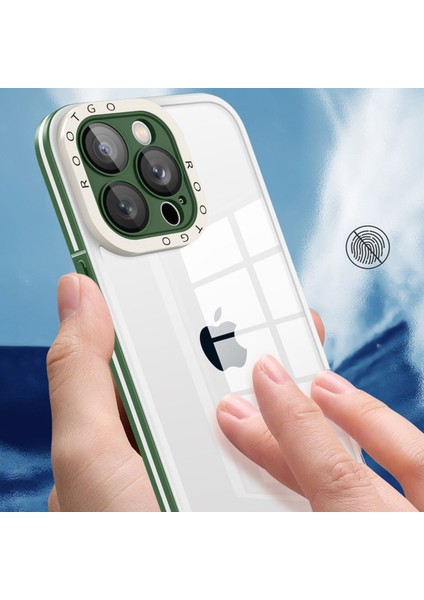 Iphone 14 Pro Max 6.7 Inç Koruyucu Kasa Pc+Tpu Hibrit Şok Geçirmez Telefon Kabuğu Cam Lensli Kapak-Beyaz (Yurt Dışından)