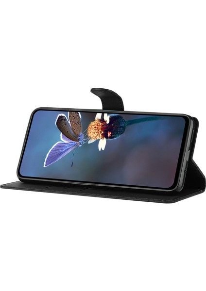 Iphone 14 Için Cüzdan Stand Deri Telefon Kılıfı Plus Çiçek Koruma Koruyucu Kapak Black (Yurt Dışından)