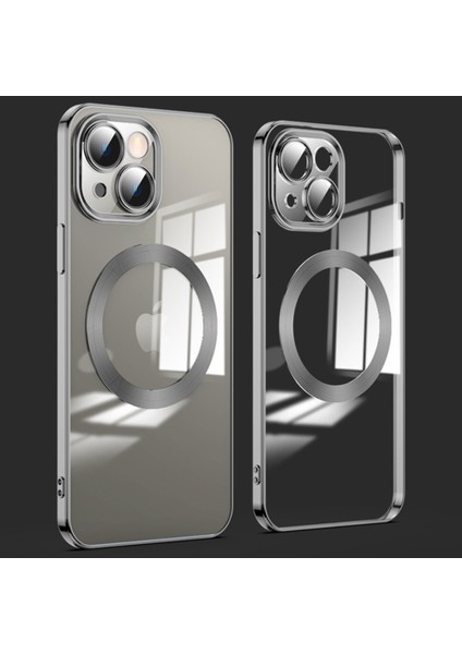 Iphone 14 Plus Magnicy Şarj Damla Geçirmez Telefon Geri Kapağı Lens Film-Black ile Ultra-Ince Telefon Kılıfı (Yurt Dışından)
