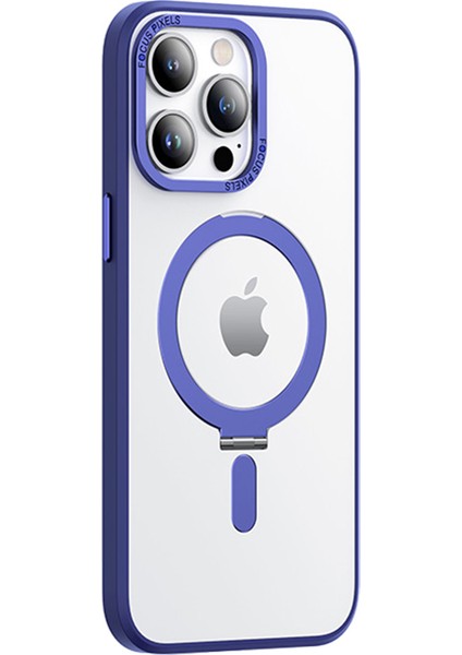Iphone 14 Pro Max Max Mognety Felon Kaydırı Kılak Elektrolatıng Kamera Fream Tasarım Pc+Tpu Magsafe-Dark Mavi ile Uyumlu Anti-Sracratch Telefon Kapağı (Yurt Dışından)