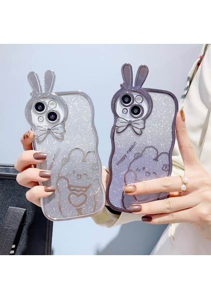 Tavşan Tasarımı Tpu Kılıfı Iphone 14 Plus Anti-Drop Elektraplatma Telefon Kapağı Gradyan Pırıltılı Koruyucu Koruyucu Kılıf Baby Mavi (Yurt Dışından) indirimleri