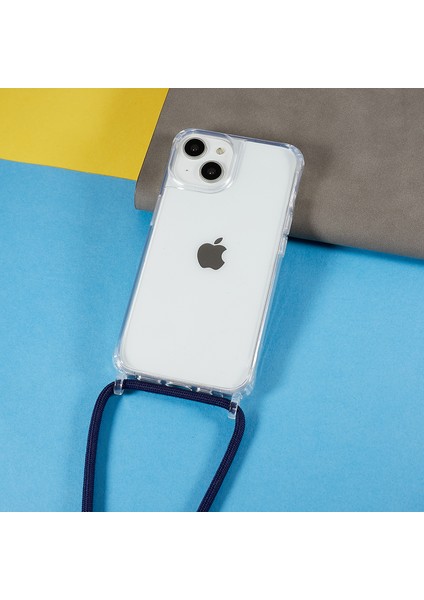 Iphone 14 Için Geri Kılıf Plus Clear Tpu+Akrilik Şok Emici Telefon Örtüsü Landard-Dark Blue (Yurt Dışından)