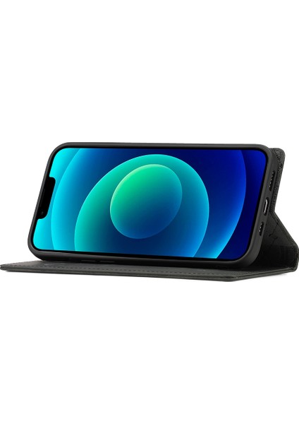 Iphone 14 Için Pu Deri Cüzdan Folio Flip Case Manyetik Otomatik Absorbed Stand Kapak Black (Yurt Dışından) modelleri