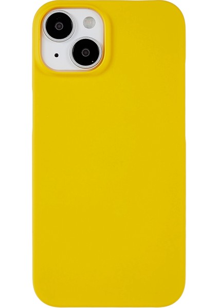 Iphone 14 Için 6.7 Inç Kalaştırılmış Sert Pc Kasası Parlak Yüzey Şok Geçirmez Kayma Olmayan Koruyucu Kaplama Sarı (Yurt Dışından)