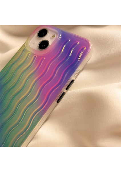 Iphone 14 Plus Anti-Cratch Hard Pc+Tpu Telefon Kapak Dalgası Dokusu Telefon Vaka Yasalı Yeşil/pembe/mor (Yurt Dışından) indirimleri