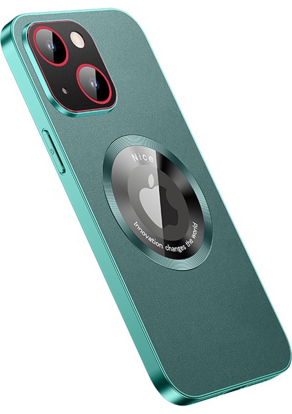 RH05 Iphone 14 Için Telefon Kılıfı Plus Manyetik Telefon Kapağı Pu Deri Kaplamalı Yumuşak Tpu Pc Vaka Yeşili (Yurt Dışından)