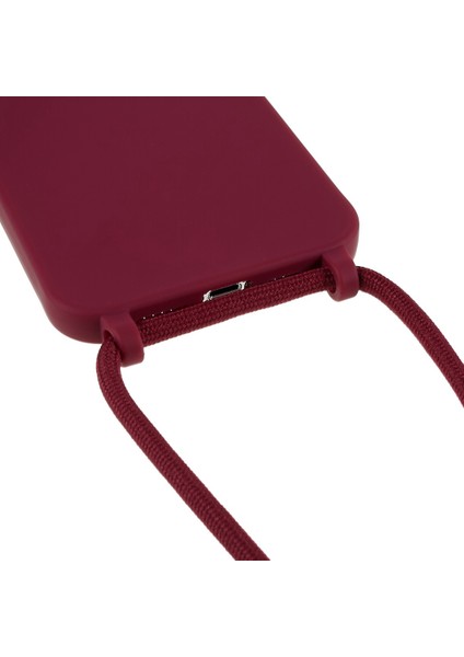 Iphone 14 Pro Max Için 6.7 Inç Entegre Tpu Kasa Drop-Droaf Geri Kapak Ayarlanabilir Kordon-Wine Red ile (Yurt Dışından)