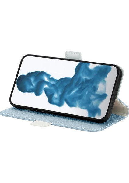 Iphone 14 Için Telefon Kılıfı Plus 6.7 Inç Litchi Doku Fingerprint Anti-Fingerprint Candy Rengi Deri Anti-Drop Manyetik Stand Kabuğu Cüzdan-Mavi (Yurt Dışından) fırsatları
