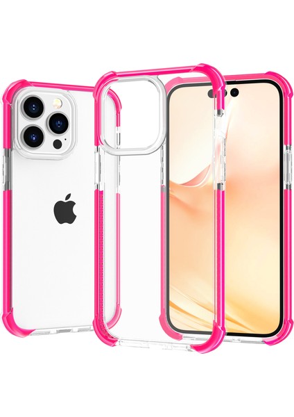 Iphone 14 Pro Max Için 6.7 Inç Fırger Anti-Fingerprint Akrilik Telefon Kılıfı Dört Köşeli Koruma Şok Geçirmez Telefon Kapak Çizgisi (Yurt Dışından)