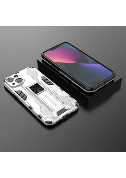 Iphone 14 Için 6.7 Inç Şok Geçirmez Sert Pc+Yumuşak Tpu Cep Telefonu Kapak Kamera Koruması Kickstoste Geri Arkadan Kasa (Yurt Dışından)