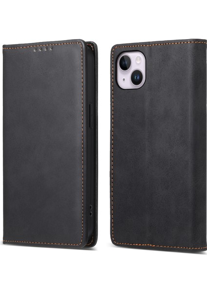 Iphone 14 Için Df-05 Artı Rfıd Engelleme Cüzdan Standı Pu Deri Folio Flip Telefon Vaka-Siyah (Yurt Dışından)