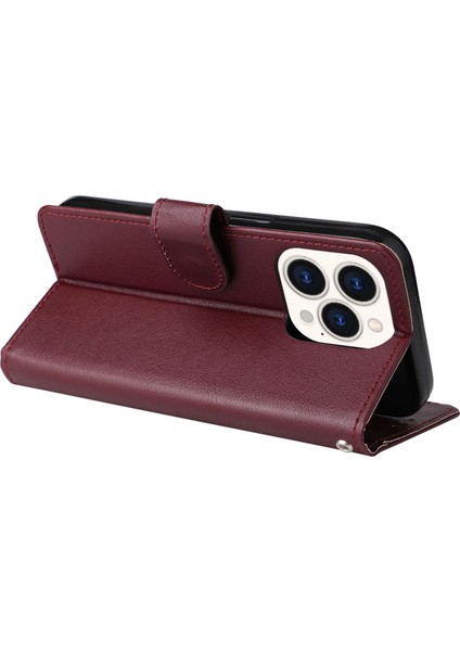 Iphone 14 Için Plus 6.7 Inç Anti-Drop Stand Kapağı Folio Flip Pu Deri Cüzdan Cep Telefon Kılıfı Landard-Wine Red ile (Yurt Dışından) fırsatları