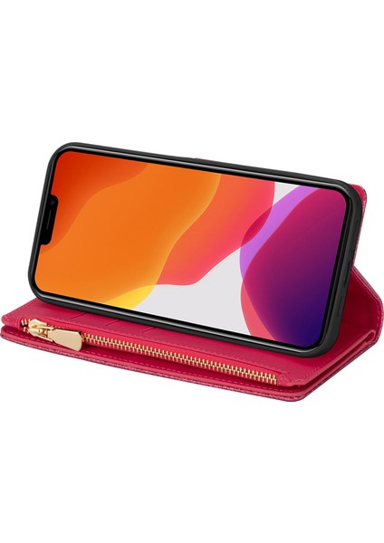 Iphone 14 Için 6.7 Inçlik Flip Kapak Lazer Oyma Işıltılı Yıldız Tarzı Fermuar Cüzdan Standı Deri Telefon Kasası Strap-Rose (Yurt Dışından) modelleri