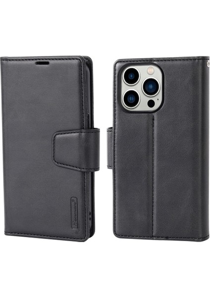 Iphone 14 Pro Max Pu Deri Stand Cüzdan Kılıfı Çıkarılabilir 2'si 1'öre Çıkarılabilir Telefon Kapak Black (Yurt Dışından)