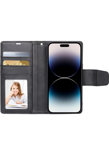 Iphone 14 Pro Max Pu Deri Stand Cüzdan Kılıfı Çıkarılabilir 2'si 1'öre Çıkarılabilir Telefon Kapak Black (Yurt Dışından)