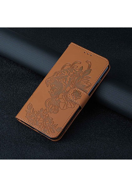 Iphone 14 Için Plus Baskı Tiger Head Pu Deri Kılıf Kılıfı Strap Strap Cüzdan Stili Özellik Flip Cover-Brown (Yurt Dışından) indirimleri