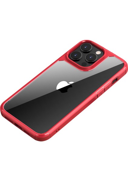 Iphone 14 Pro Max Için Max 6.7 Inç Koruyucu Kasa Pc+Tpu Hibrit Şok Geçirmez Telefon Kapak-Kırmızı (Yurt Dışından)
