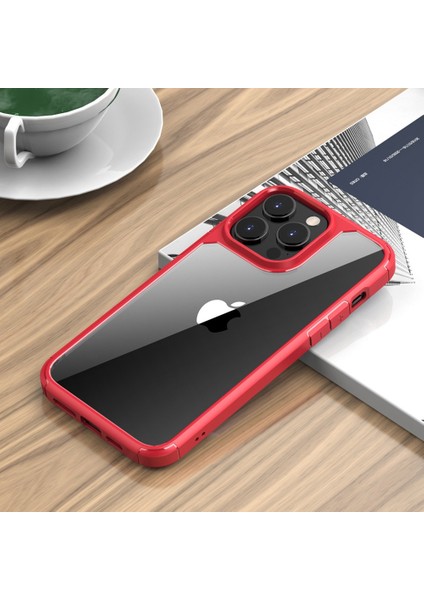 Iphone 14 Pro Max Için Max 6.7 Inç Koruyucu Kasa Pc+Tpu Hibrit Şok Geçirmez Telefon Kapak-Kırmızı (Yurt Dışından)