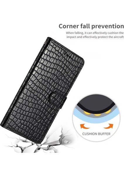 Pu Deri+Tpu Iphone 14 Pro Max Stand Cüzdan Timsah Doku Telefon Kılıfı El Strap-Black (Yurt Dışından) fiyatları