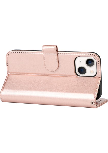 Iphone 14 Için R61 Için Doku Dikiş Pu Deri+Tpu Görüntüleme Stand Telefon Kılıf Deseni Baskılı Cüzdan Kapak Gül Altın (Yurt Dışından) indirimleri