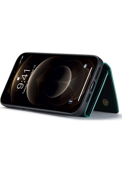Iphone 14 Için 6.7 Inç Çıkarılabilir Manyetik 2'si 1 Arada Cüzdan Anti-Çizik Telefon Kılıfı Pc+Tpu+Pu Deri Koruyucu-Yeşil (Yurt Dışından) modelleri