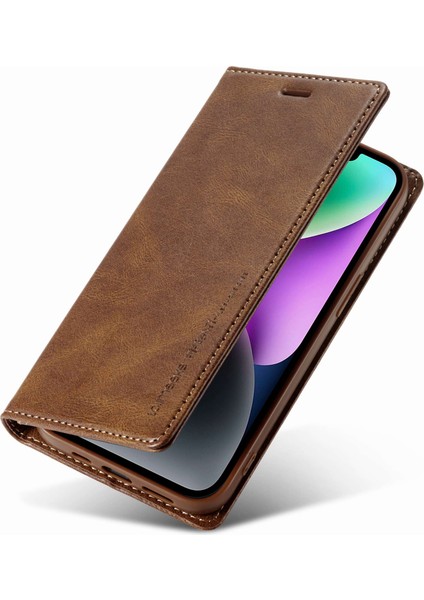 Iphone 14 Için Rfıd Için Rfıd Bloking Pu Deri Telefon Kılıfı Stand Manyetik Oto Ahmsorbed Folio Flip Cover-Brown (Yurt Dışından) indirimleri