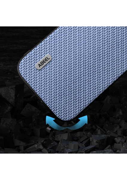 Iphone 14 Için Karbon Fiber Doku Için Telefon Geri Arka Kasa Pu Deri Kaplı Pc+Tpu Kapak-Baby Mavi (Yurt Dışından) modelleri